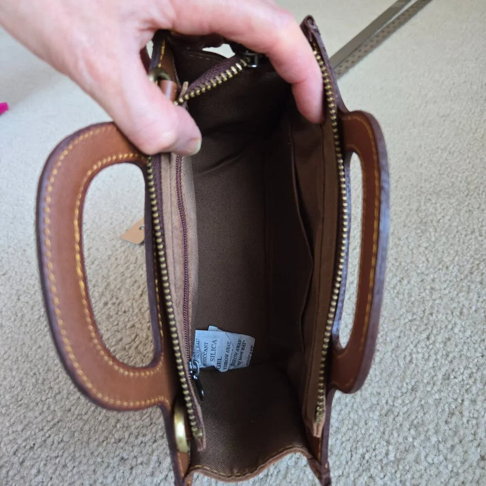 NEW Woven Leather Handbag Clutch Bag Satchel - Picture 3 of 10